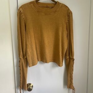 By Free People, mustard color, size medium